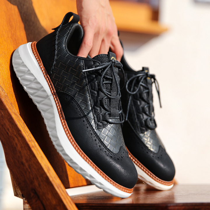 Gustavo | Sneakers Homem Estilo Oxford com Textura Tecida Sola Leve