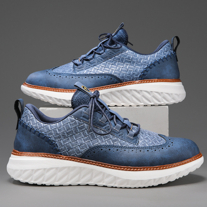 Gustavo | Sneakers Homem Estilo Oxford com Textura Tecida Sola Leve