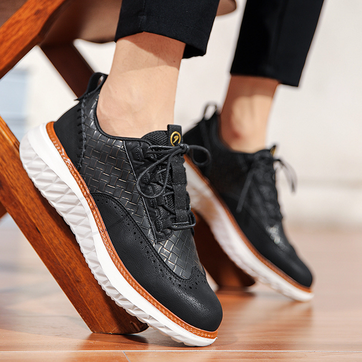 Gustavo | Sneakers Homem Estilo Oxford com Textura Tecida Sola Leve