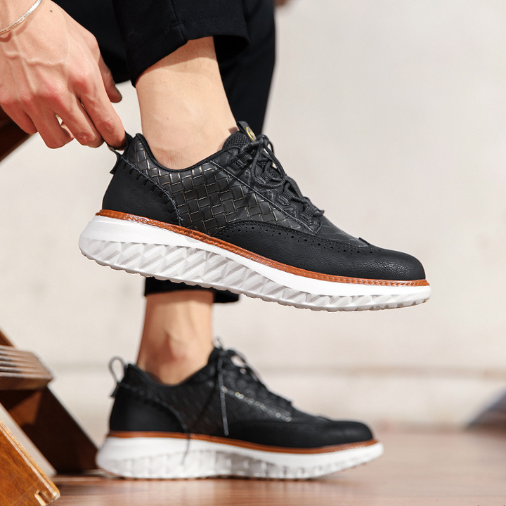 Gustavo | Sneakers Homem Estilo Oxford com Textura Tecida Sola Leve