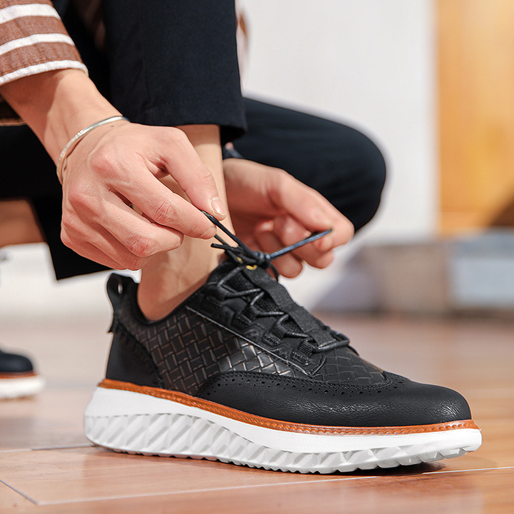 Gustavo | Sneakers Homem Estilo Oxford com Textura Tecida Sola Leve