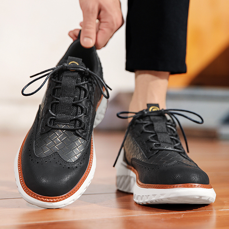 Gustavo | Sneakers Homem Estilo Oxford com Textura Tecida Sola Leve