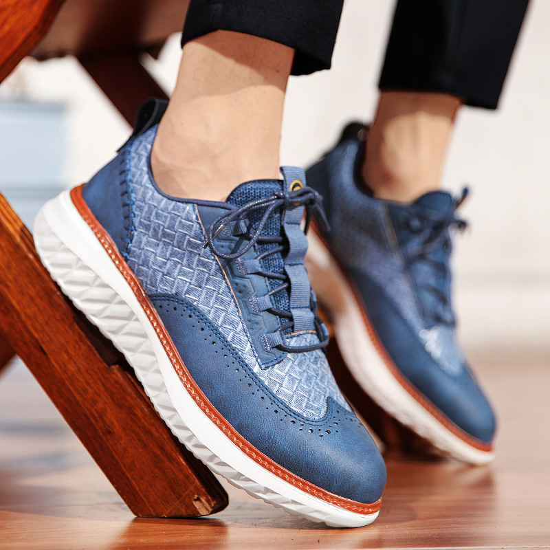 Gustavo | Sneakers Homem Estilo Oxford com Textura Tecida Sola Leve