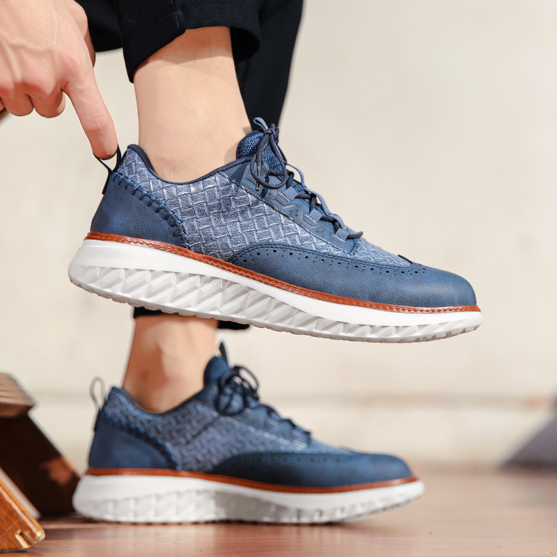 Gustavo | Sneakers Homem Estilo Oxford com Textura Tecida Sola Leve