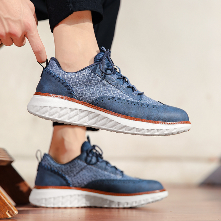 Gustavo | Sneakers Homem Estilo Oxford com Textura Tecida Sola Leve
