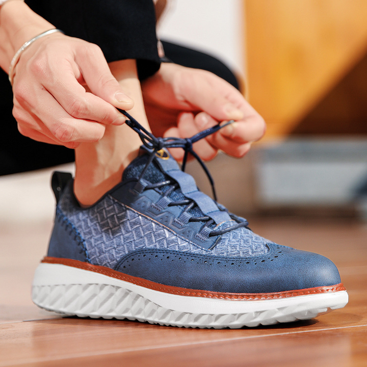 Gustavo | Sneakers Homem Estilo Oxford com Textura Tecida Sola Leve