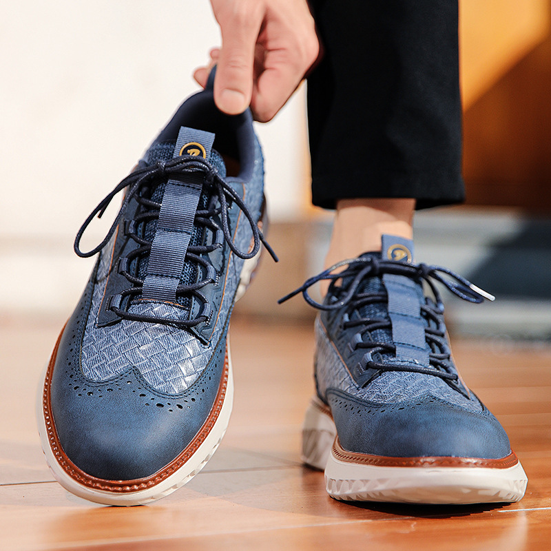 Gustavo | Sneakers Homem Estilo Oxford com Textura Tecida Sola Leve