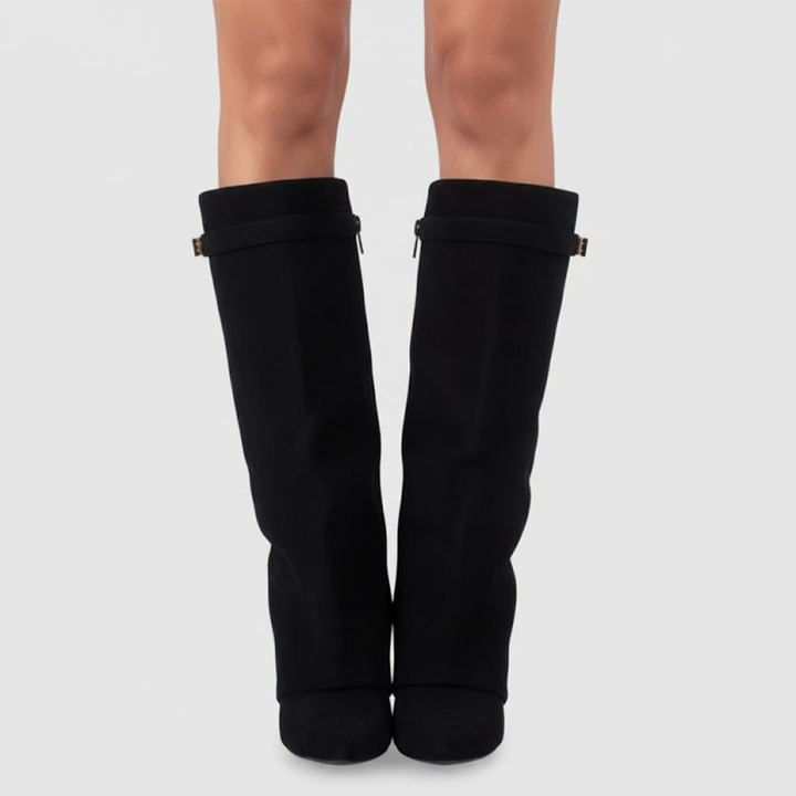 Helena | Botas de Pele Cano Alto Mulher Biqueira Fina