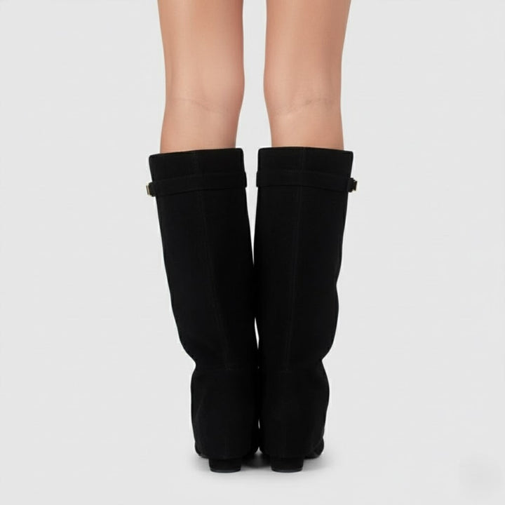 Helena | Botas de Pele Cano Alto Mulher Biqueira Fina