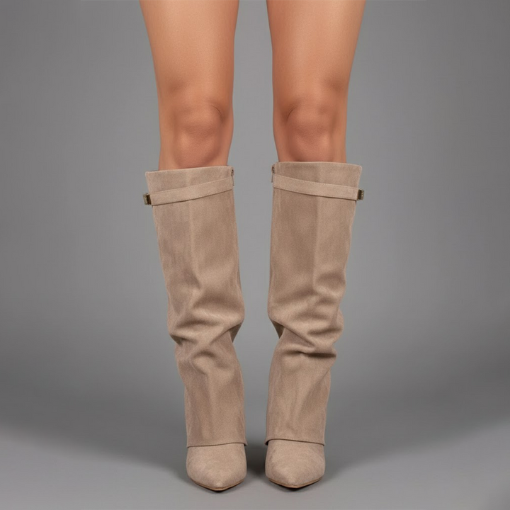Helena | Botas de Pele Cano Alto Mulher Biqueira Fina