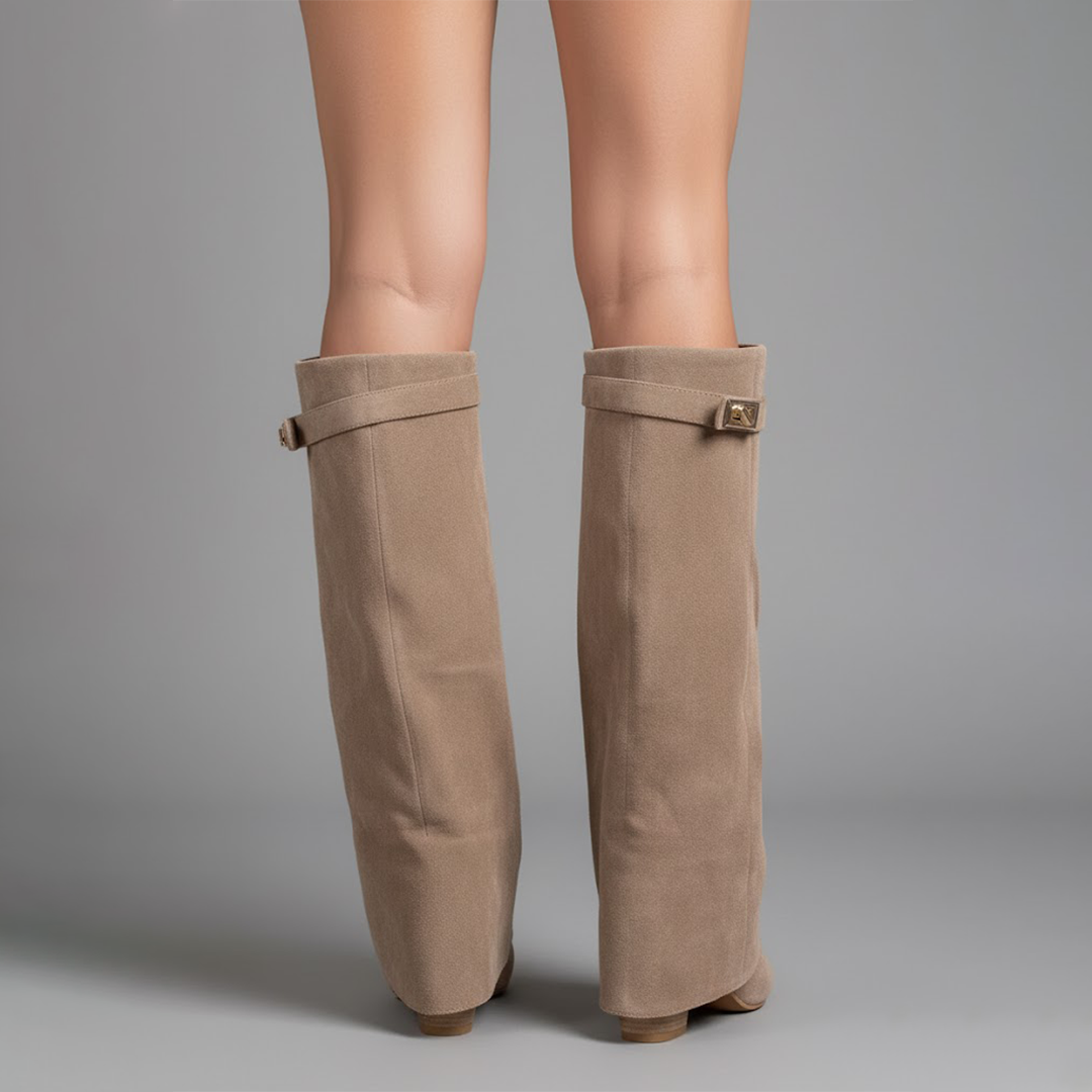 Helena | Botas de Pele Cano Alto Mulher Biqueira Fina