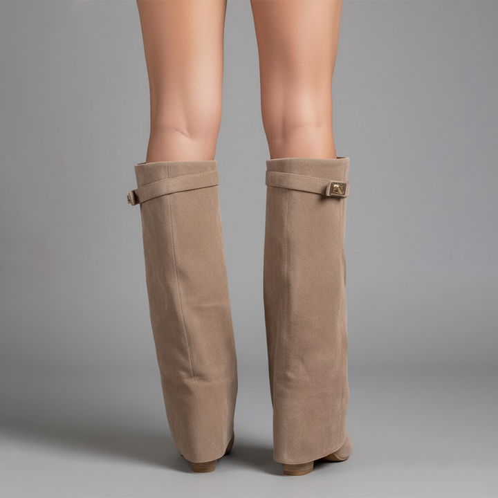 Helena | Botas de Pele Cano Alto Mulher Biqueira Fina