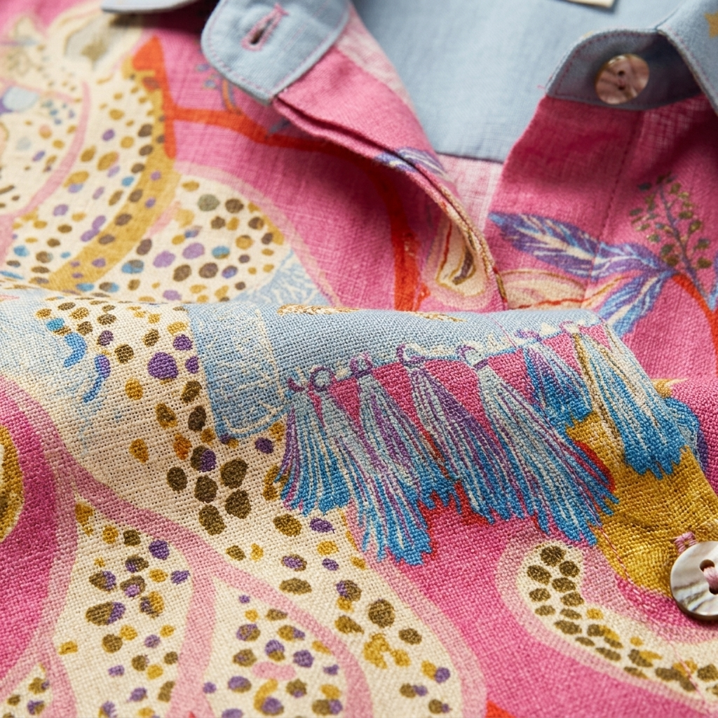 Helena | Conjunto Camisa e Calções Estampados Mulher Manga Curta