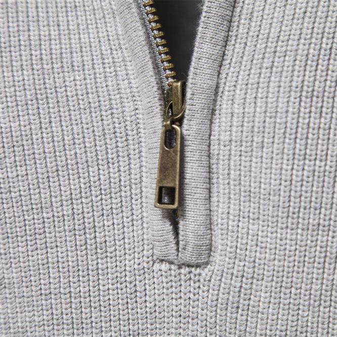 Henrique | Camisola com Fecho Homem Malha Gola Alta Quarter Zip