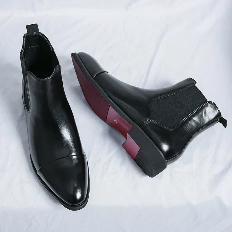 Henrique | Chelsea Boots de Couro Homem Sola Contrastante