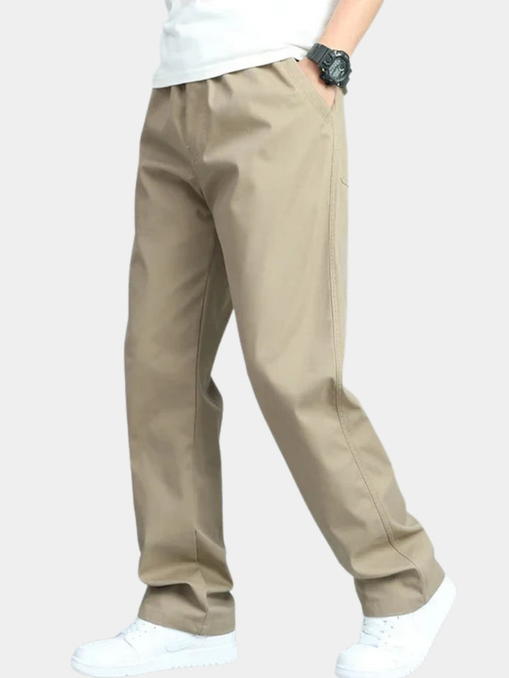 Henrique | Chinos de Algodão Homem Corte Largo Cintura Elástica
