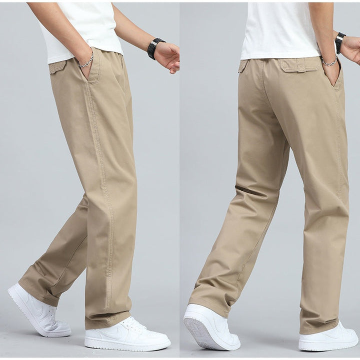 Henrique | Chinos de Algodão Homem Corte Largo Cintura Elástica