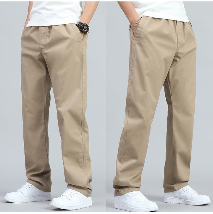 Henrique | Chinos de Algodão Homem Corte Largo Cintura Elástica
