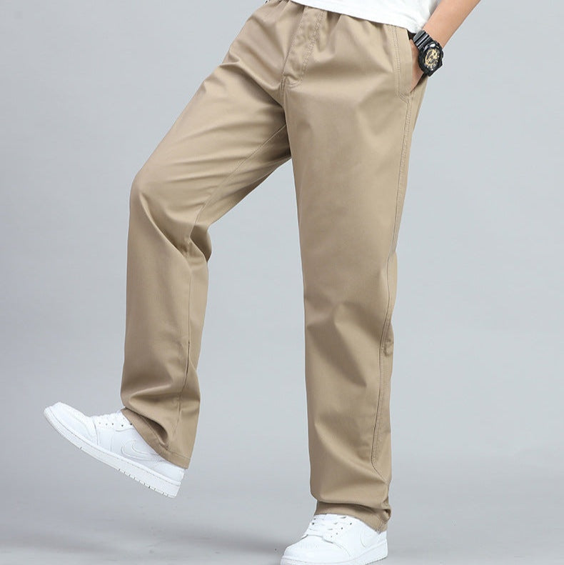 Henrique | Chinos de Algodão Homem Corte Largo Cintura Elástica