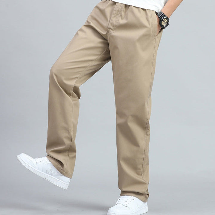 Henrique | Chinos de Algodão Homem Corte Largo Cintura Elástica