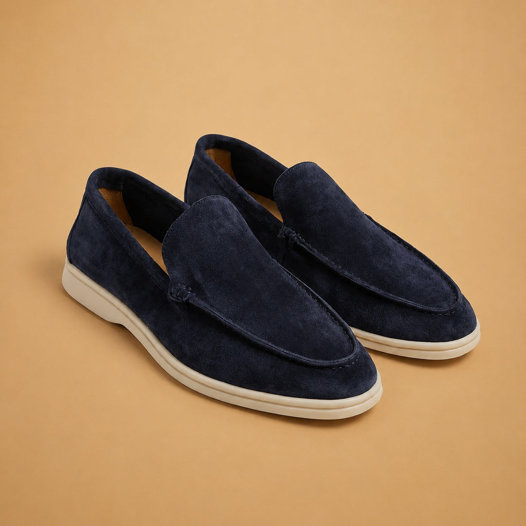 Henrique | Mocassins de Camurça Homem Slip-On Sola Contraste