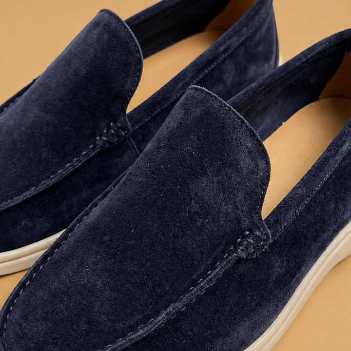 Henrique | Mocassins de Camurça Homem Slip-On Sola Contraste
