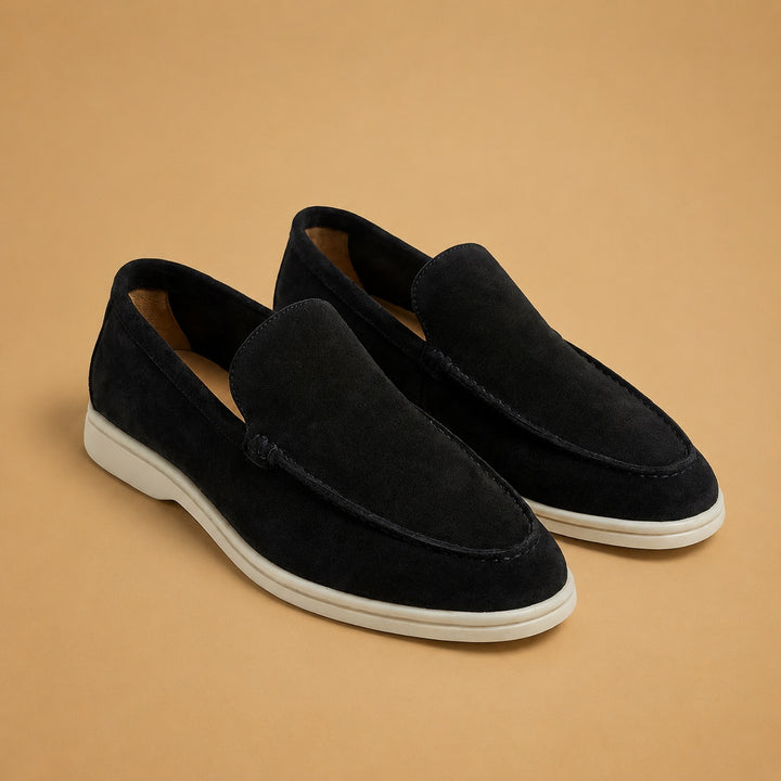 Henrique | Mocassins de Camurça Homem Slip-On Sola Contraste