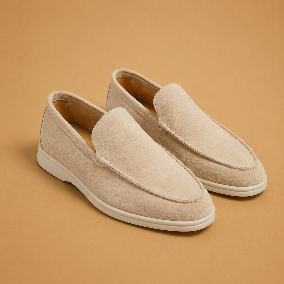Henrique | Mocassins de Camurça Homem Slip-On Sola Contraste