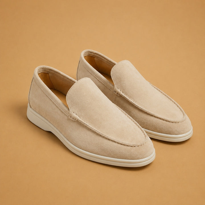 Henrique | Mocassins de Camurça Homem Slip-On Sola Contraste