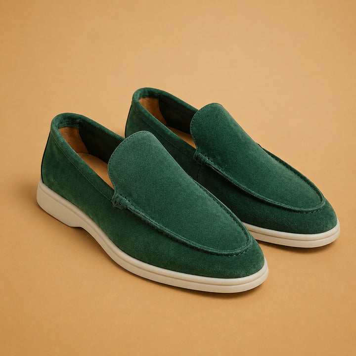 Henrique | Mocassins de Camurça Homem Slip-On Sola Contraste