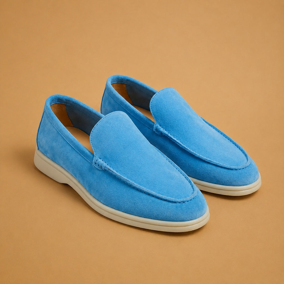 Henrique | Mocassins de Camurça Homem Slip-On Sola Contraste