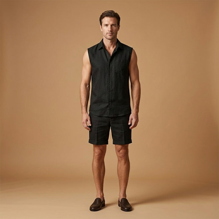 Hugo | Conjunto Camisa Sem Mangas Calções Homem Verão