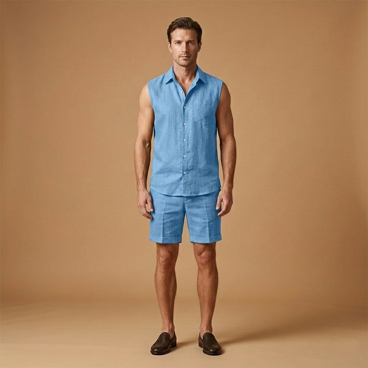 Hugo | Conjunto Camisa Sem Mangas Calções Homem Verão