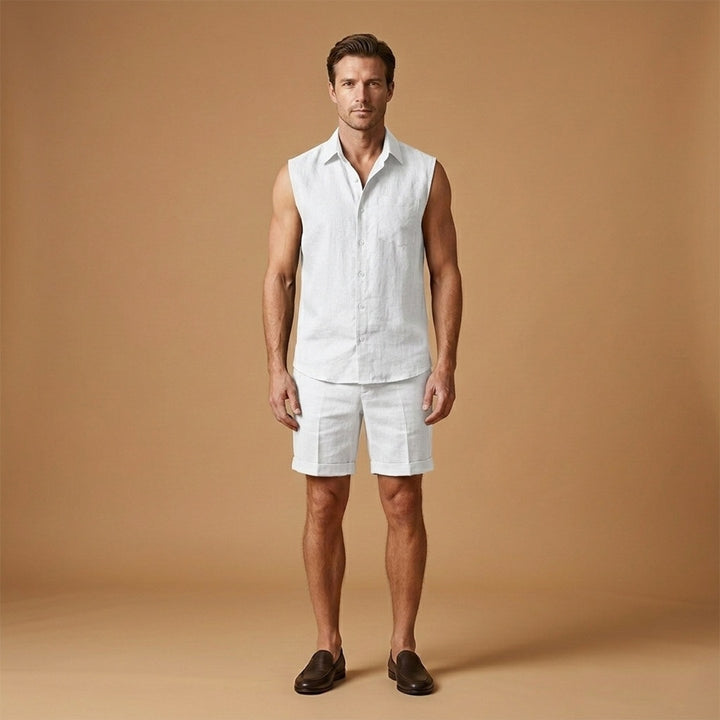 Hugo | Conjunto Camisa Sem Mangas Calções Homem Verão
