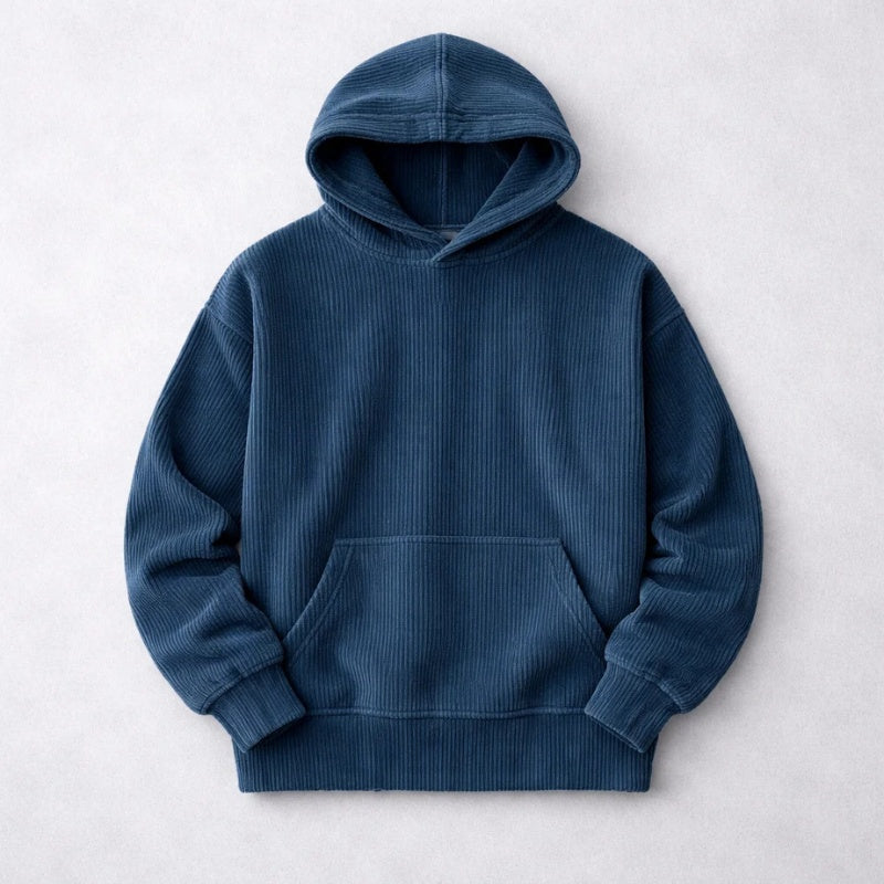 Hugo | Hoodie de Bombazine Homem Corte Relaxado com Capuz