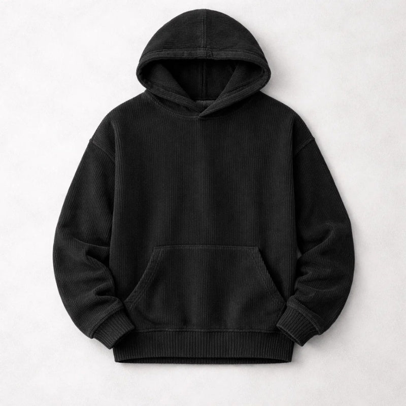Hugo | Hoodie de Bombazine Homem Corte Relaxado com Capuz