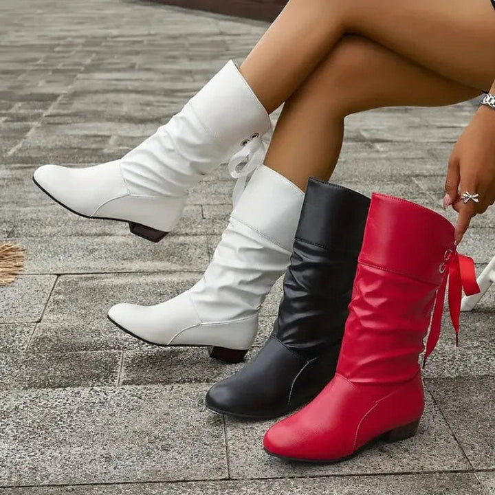 Inês | Botas Chelsea Mulher Cano Médio com Atacadores