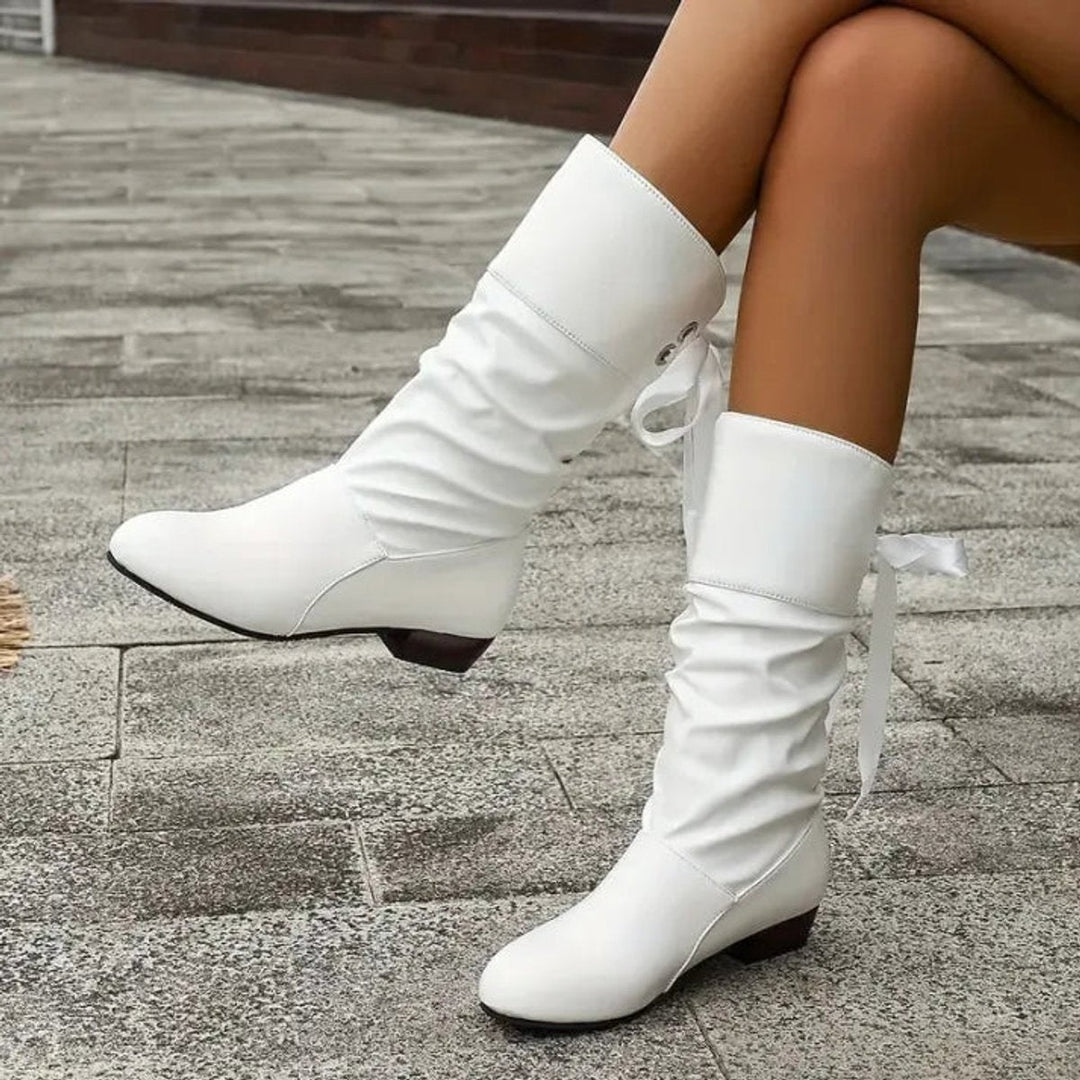 Inês | Botas Chelsea Mulher Cano Médio com Atacadores