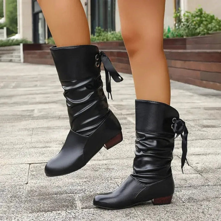 Inês | Botas Chelsea Mulher Cano Médio com Atacadores