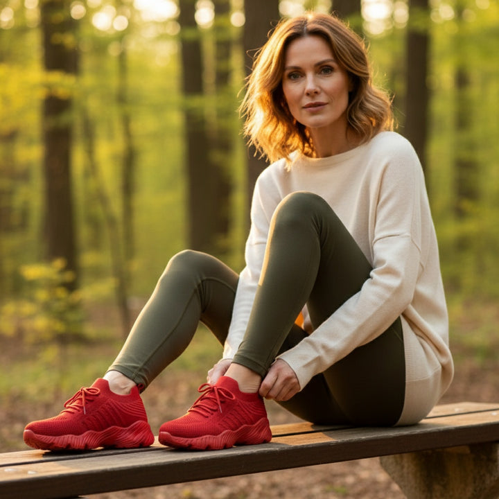 Inês | Sapatilhas de Corrida Knit Mulher Sola Grossa