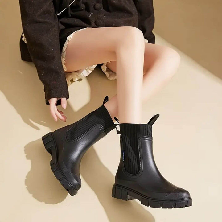 Irina | Botas Chelsea Impermeáveis Mulher Malha Sola Robusta