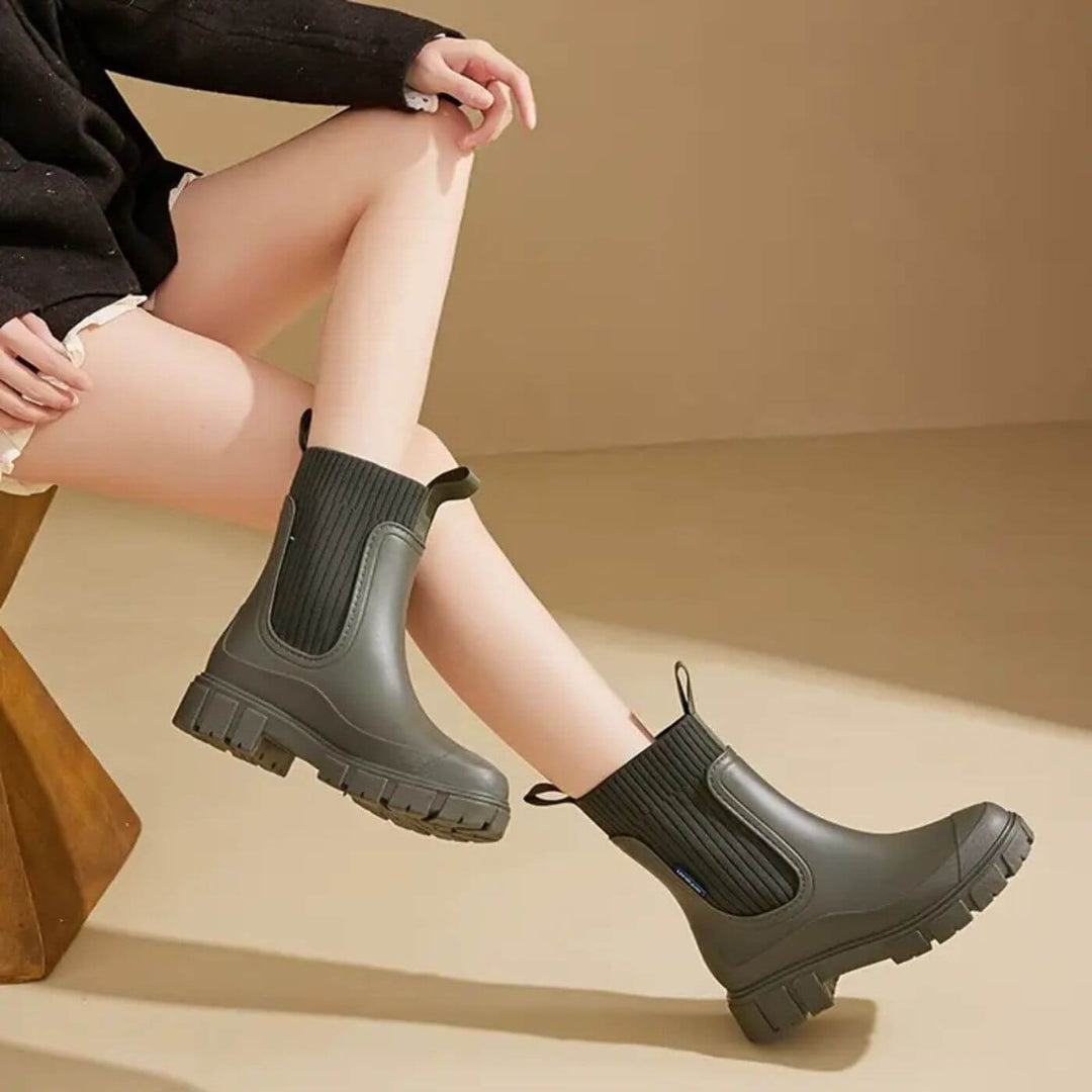 Irina | Botas Chelsea Impermeáveis Mulher Malha Sola Robusta