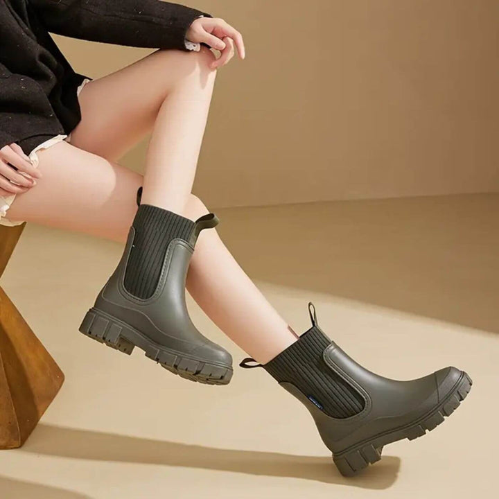Irina | Botas Chelsea Impermeáveis Mulher Malha Sola Robusta