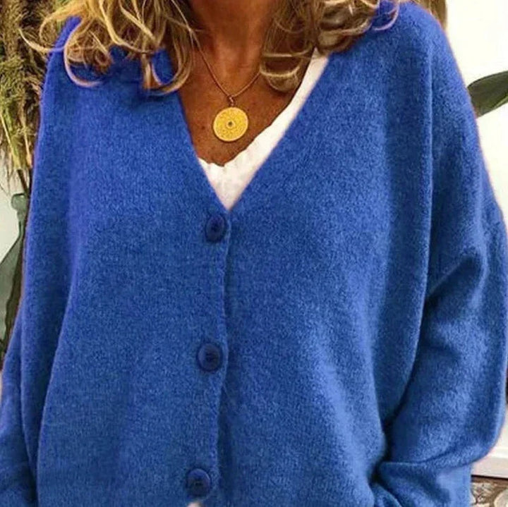 Irina | Casaco de Malha Mulher Decote em V com Botões