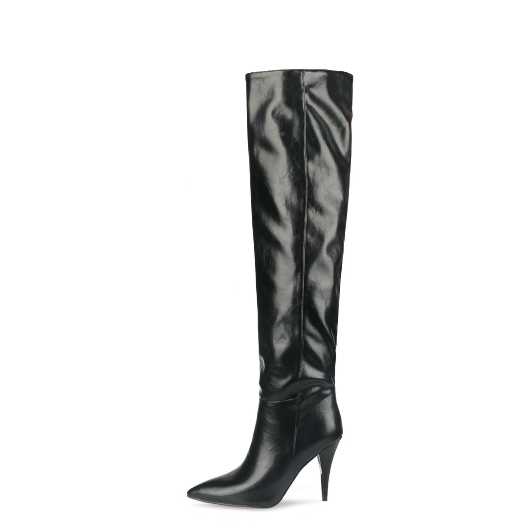 Joana | Botas Chelsea de Pele Mulher Cano Alto Salto Stiletto
