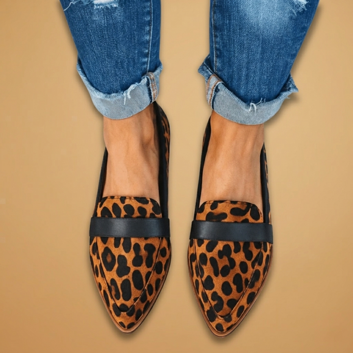 Lara | Mocassins de Camurça Mulher Bico Pontiagudo