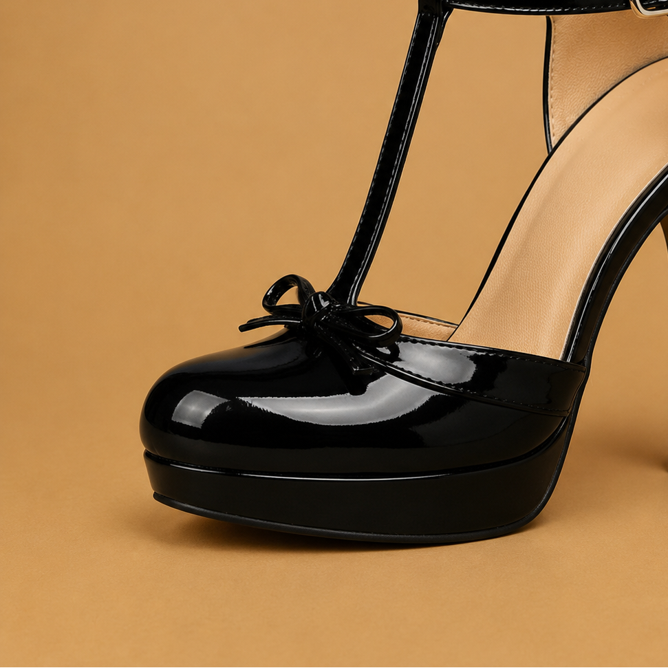 Lara | Sapatos de Salto Alto Plataforma Mulher Tira T