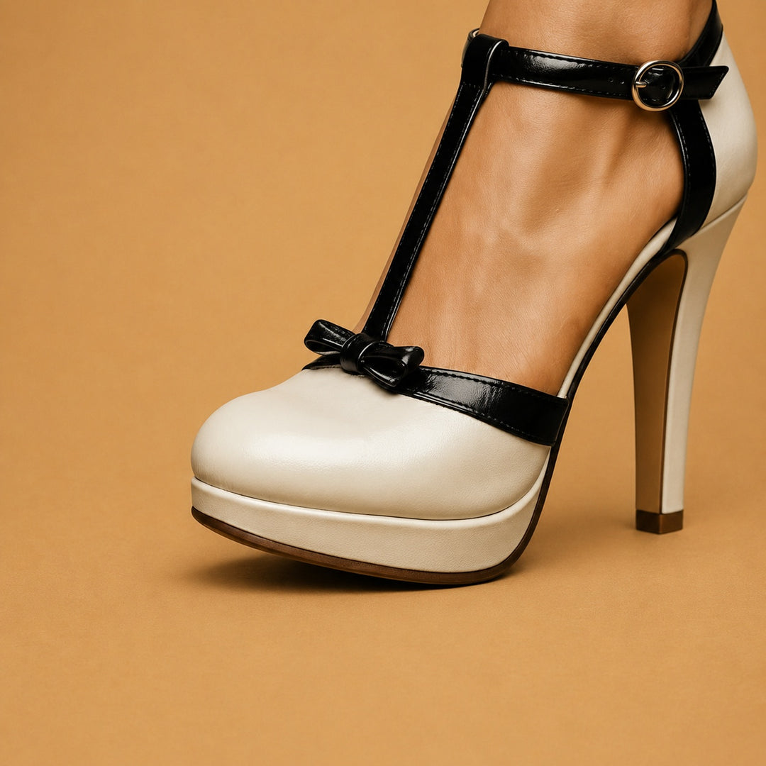 Lara | Sapatos de Salto Alto Plataforma Mulher Tira T