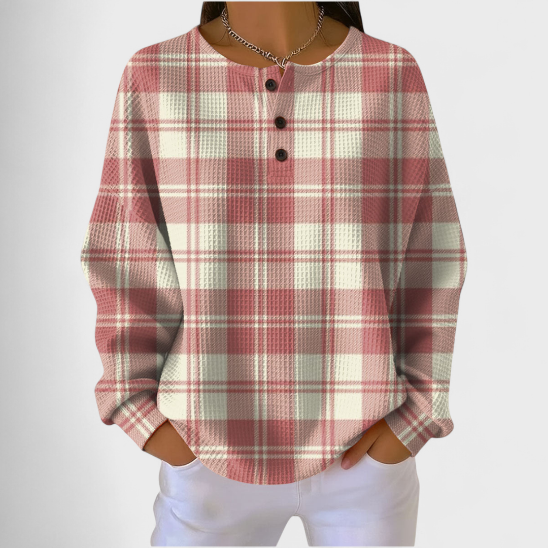 Leonor | Camisola de Natal Mulher Estampado Natalício Manga Comprida