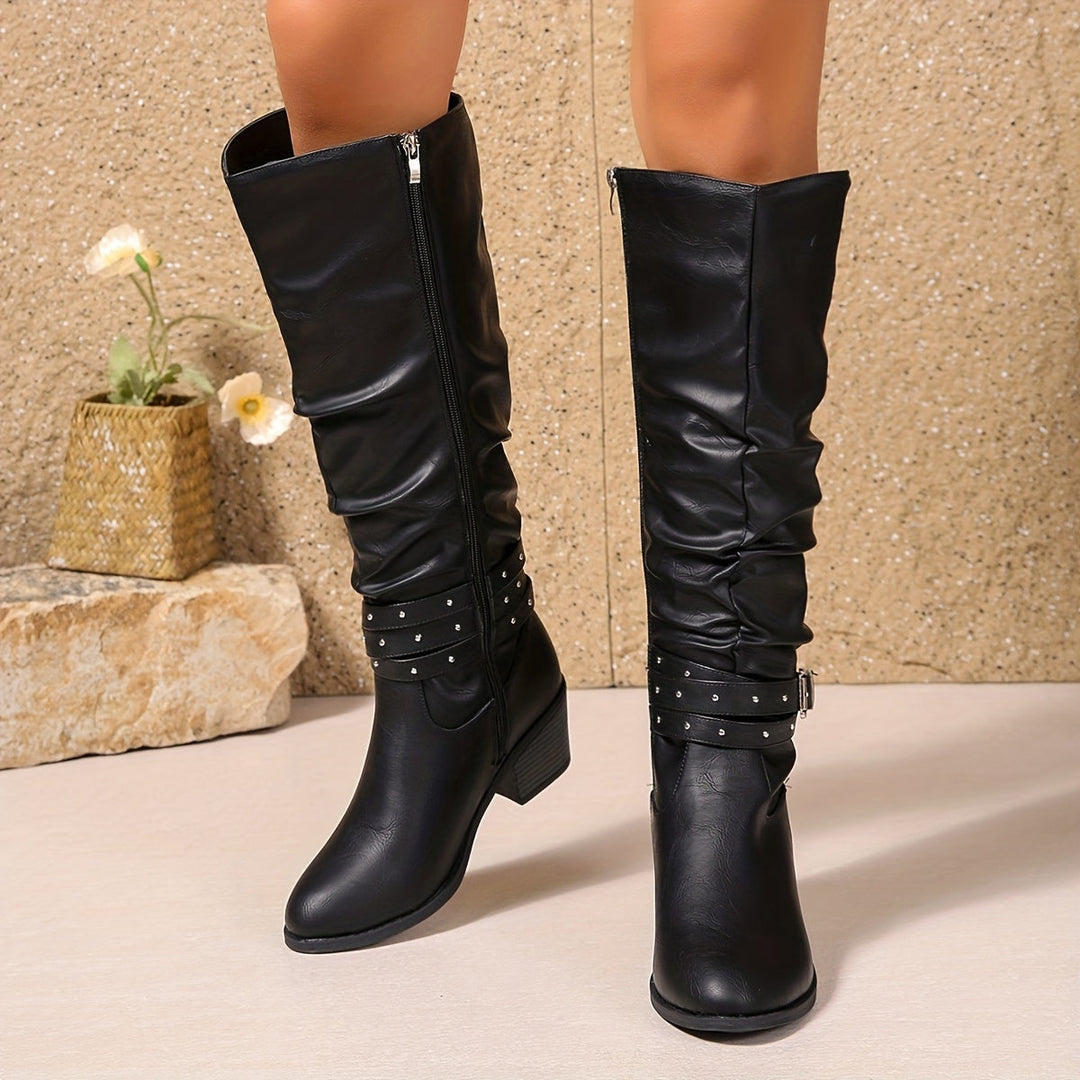 Liliana | Botas Chelsea de Polipele Mulher Cano Alto com Fivela